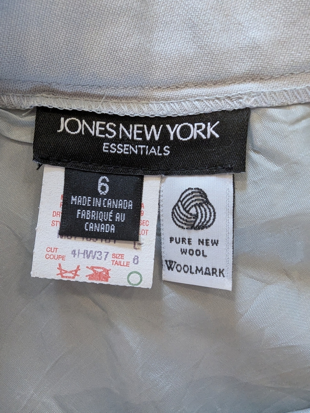 Jones New York Essentials 100% Pure New Wool A-Line Midi Skirt - Picture 6 of 6